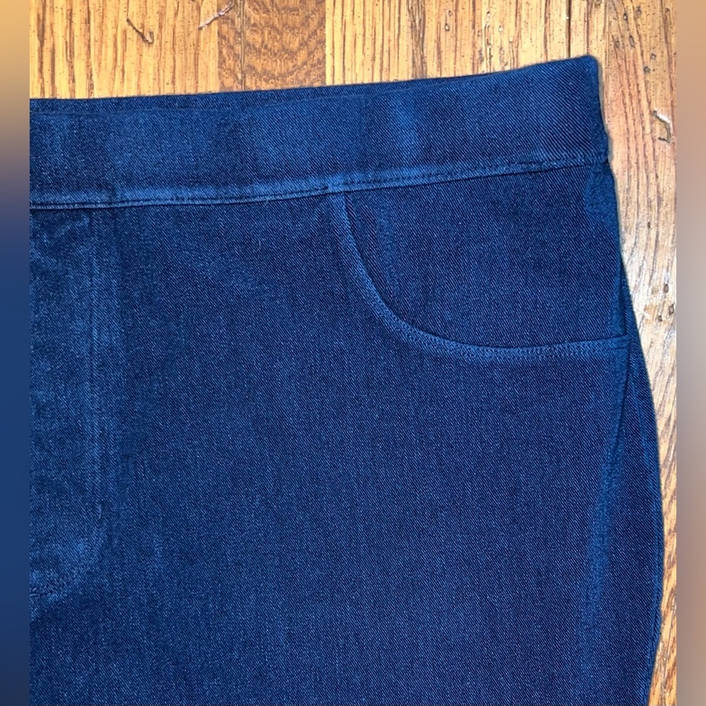 NEW: Susan Graver Petite Cool Touch Denim Pull-On Ankle Jean! Size 20WP. - Picture 5 of 16